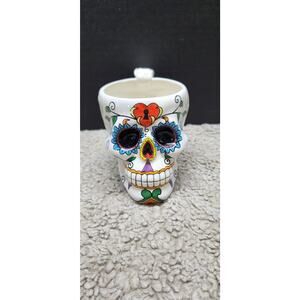 Day of the Dead Skull Mug Red Rose Skull Mug Pacific Giftware II